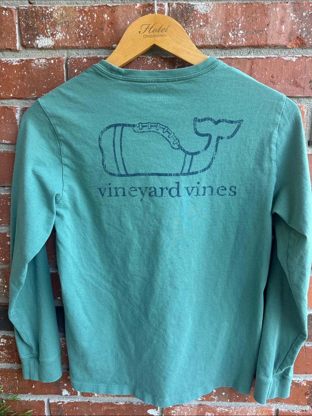 Vineyard Vines Olive Long Sleeve Shirt Football Edition